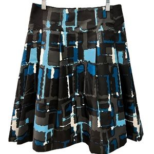Express Abstract Watercolor A-Line Skirt